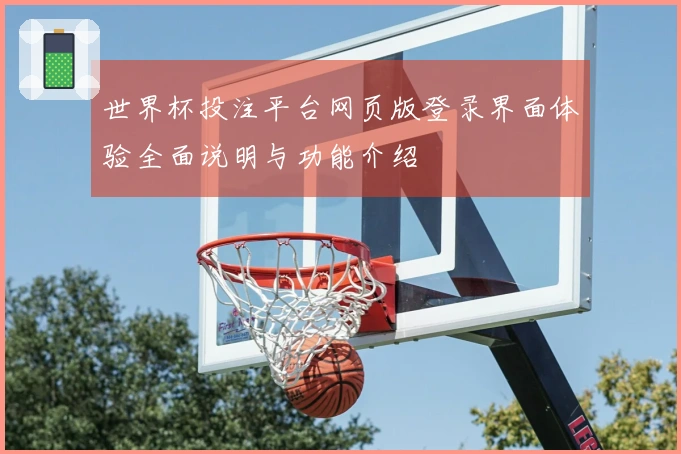 世界杯投注平台网页版登录界面体验全面说明与功能介绍